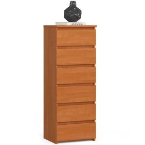 Wąska komoda do salonu, STILO, 40x35x109 cm, olcha, mat | TYLETEGOTU 834231 Wąska komoda do salonu, STILO, 40x35x109 cm, olcha, mat | TYLETEGOTU 834231