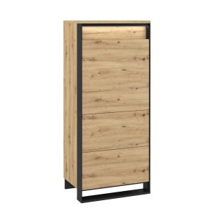 Wąska komoda nowoczesna QUANT jednodrzwiowa z oświetleniem LED dąb artisan 718246 Wąska komoda nowoczesna QUANT jednodrzwiowa z oświetleniem LED dąb artisan 718246
