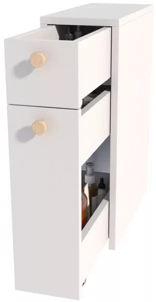 Wąska szafka łazienkowa z 2 szufladami - Xyrix 326915