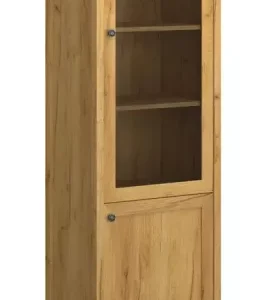 Wąska witryna na nóżkach z szafką dąb craft złoty – Zyax 638537 Wąska witryna na nóżkach z szafką dąb craft złoty – Zyax 638537