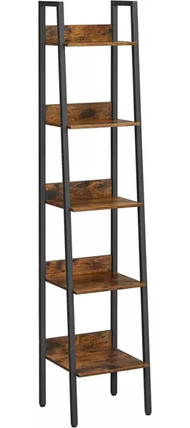 Wąski industrialny regał metalowy rustykalny brąz - Xylo 602366