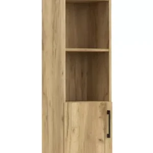 Wąski regał biurowy z drzwiczkami dąb craft – Avvro 224677 Wąski regał biurowy z drzwiczkami dąb craft – Avvro 224677