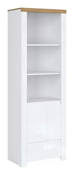 Wąski regał słupek biały - Sarvian 638488