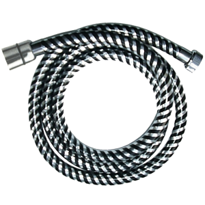 Wąż prysznicowy Invena Biflex 150 cm, czarny-chrom 368199 Wąż prysznicowy Invena Biflex 150 cm, czarny-chrom 368199
