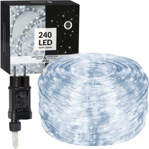 Wąż świetlny 11,5 m zimny biały 240 Led z programatorem IP44 336249 Wąż świetlny 11,5 m zimny biały 240 Led z programatorem IP44 336249