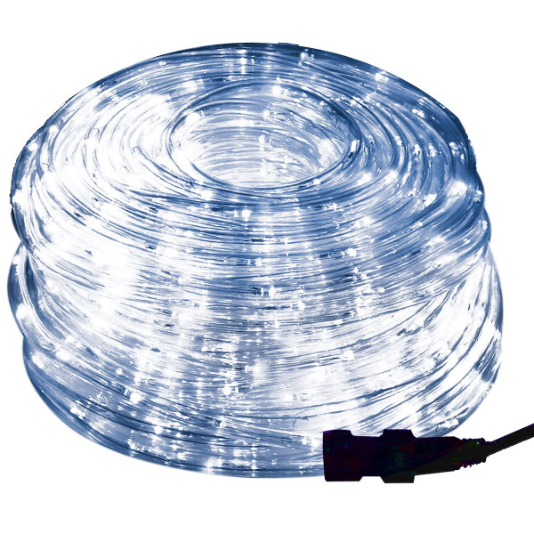 Wąż świetlny 240 Led biały zimny 10m z programatorem IP44 347670