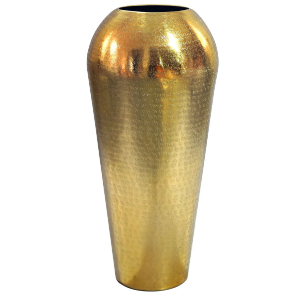 Wazon 50cm Aluminium, Wazon na kwiaty, podłogowy, Okrągły, Metal Złoto 1080045