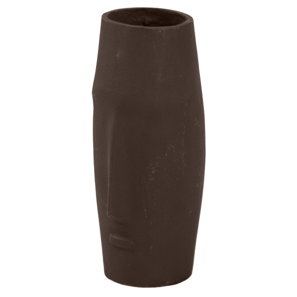 Wazon Aluminiowy Dekoracyjny Waza Ozdobna Na Kwiaty Twarz 8X20 Cm Brązowy 783377