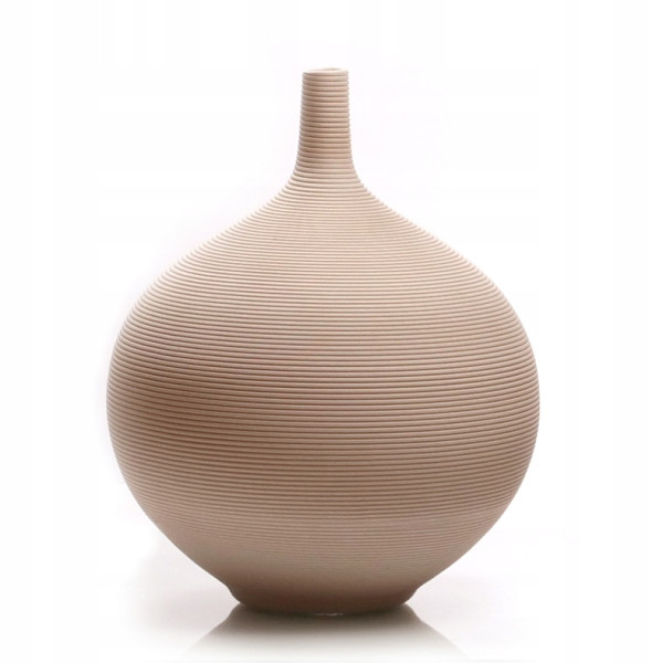 Wazon Biały Odcień Kremowy Dekoracyjny Ceramiczny Ozdobny na Gałązki - 24cm 477022