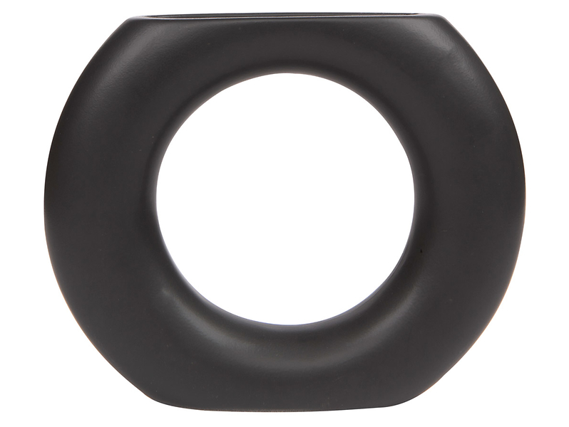 Wazon ceramiczny 16 cm czarny mat 41165
