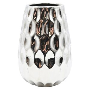 Wazon ceramiczny 21 cm srebrny 310693 Wazon ceramiczny 21 cm srebrny 310693