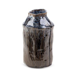 Wazon ceramiczny dekoracyjny ALDA 16X27 granatowy + beżowy 962842 Wazon ceramiczny dekoracyjny ALDA 16X27 granatowy + beżowy 962842