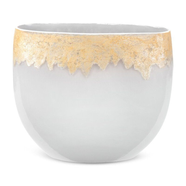 Wazon ceramiczny IRIS 28X11X25 srebrny + złoty 962859