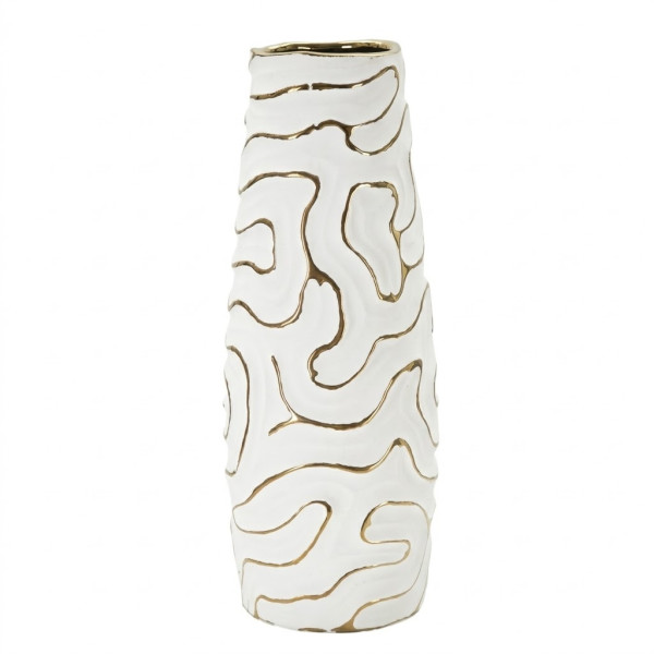 Wazon ceramiczny LIA, biały, Ø 14,5x39,5 cm 995540