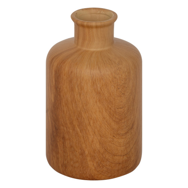 Wazon ceramiczny SAO, efekt drewna, 17,5 cm 616774