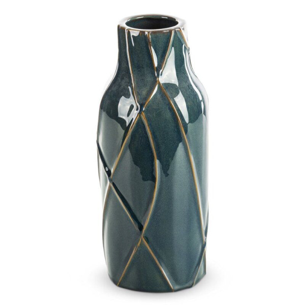 Wazon ceramiczny wysoki TEO 13X30 turkusowy 962829
