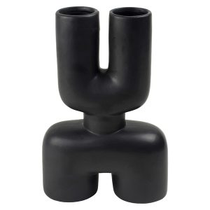 Wazon ceramiczny X 25,5 cm czarny 49679 Wazon ceramiczny X 25,5 cm czarny 49679