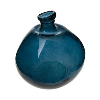 Wazon Dame Jeanne szklany 33cm niebieski 259666