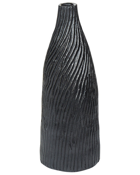 Wazon dekoracyjny 50 cm z terakoty czarny 192008