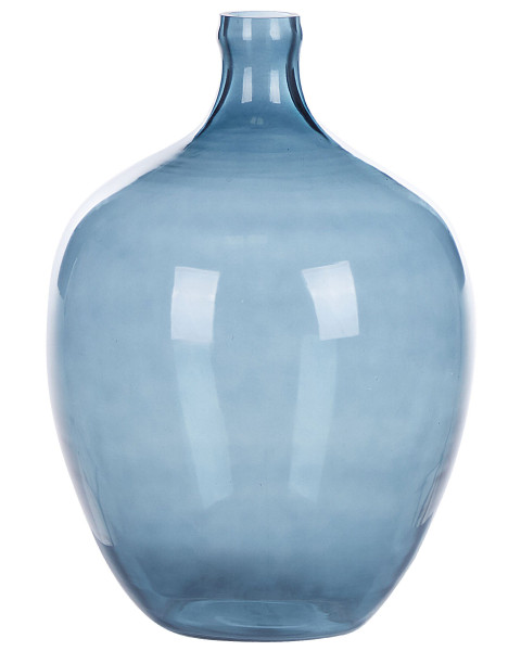Wazon dekoracyjny ozdobny szklany 39 cm niebieski 124667