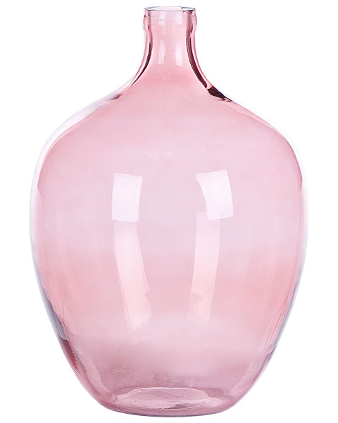 Wazon dekoracyjny ozdobny szklany 39 cm różowy 171756