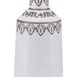 Wazon dekoracyjny styl retro biały 124674