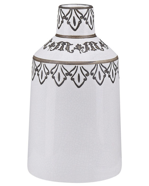 Wazon dekoracyjny styl retro biały 124674