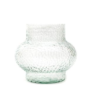 Wazon GALTO młotkowany ze szkła z recyklingu 19,5×22 cm HOMLA 916949