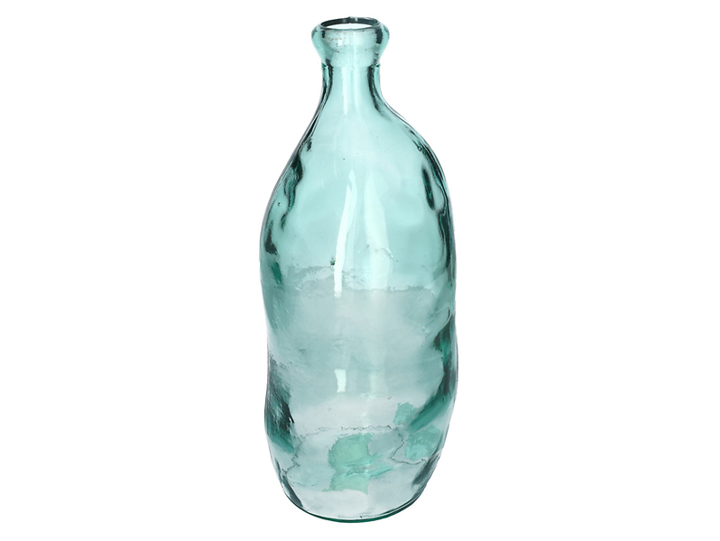 Wazon hand made szklany 35 cm niebieski 200193