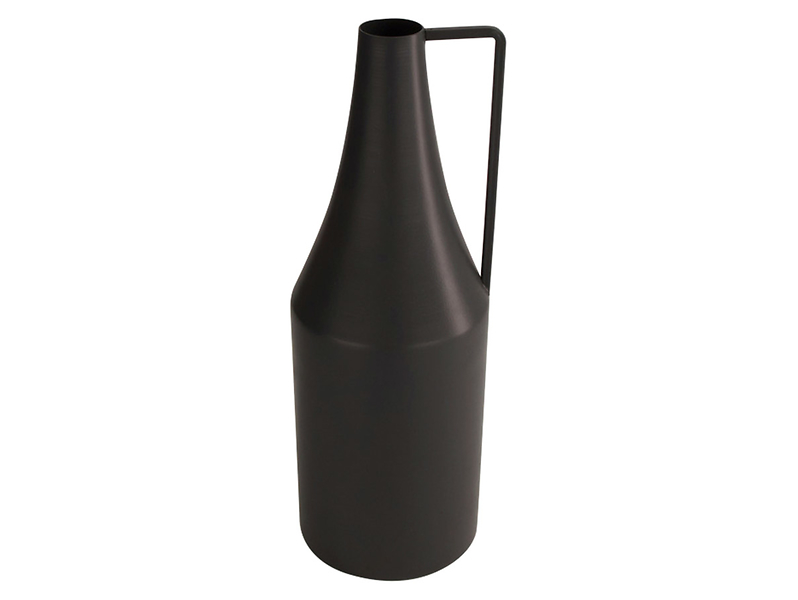 Wazon metalowy Butelka 29,5 cm czarny 49686