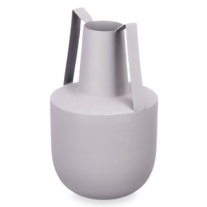 Wazon metalowy w pastelowym kolorze z uchwytami, 21 cm 248318 Wazon metalowy w pastelowym kolorze z uchwytami, 21 cm 248318