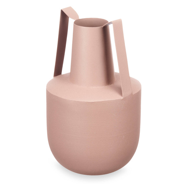Wazon metalowy w pastelowym kolorze z uchwytami, 21 cm 248326