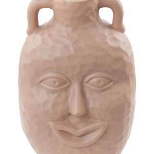 Wazon na kwiaty 26 cm dekoracyjny beżowy 124653 Wazon na kwiaty 26 cm dekoracyjny beżowy 124653