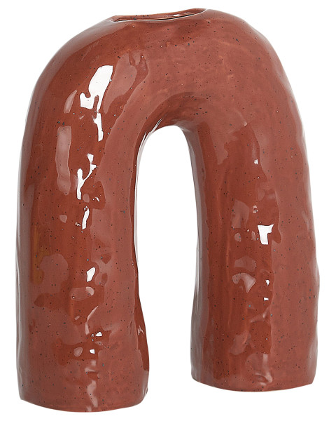 Wazon na kwiaty 29 cm kamionka brązowy 443419