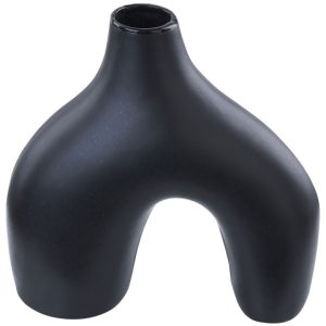 Wazon na kwiaty 30 cm dekoracyjny czarny 124571 Wazon na kwiaty 30 cm dekoracyjny czarny 124571