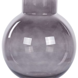 Wazon na kwiaty dekoracyjny szklany 22 cm szary 124760 Wazon na kwiaty dekoracyjny szklany 22 cm szary 124760