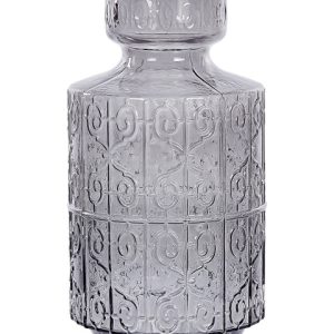 Wazon na kwiaty dekoracyjny szklany 33 cm szary 124744 Wazon na kwiaty dekoracyjny szklany 33 cm szary 124744
