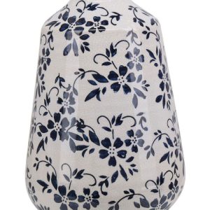 Wazon na kwiaty kamionki biały 25 cm 124716 Wazon na kwiaty kamionki biały 25 cm 124716