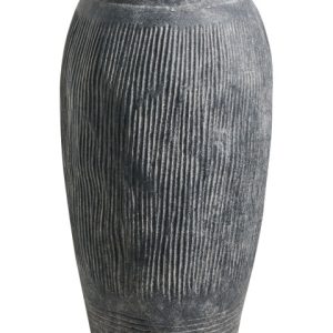Wazon na kwiaty okrągły glinka włóknista szary 865304 Wazon na kwiaty okrągły glinka włóknista szary 865304