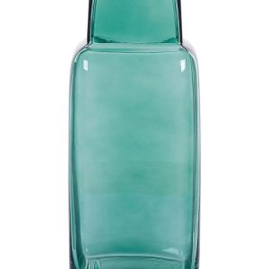 Wazon na kwiaty ozdobny szklany 26 cm zielony 124748 Wazon na kwiaty ozdobny szklany 26 cm zielony 124748
