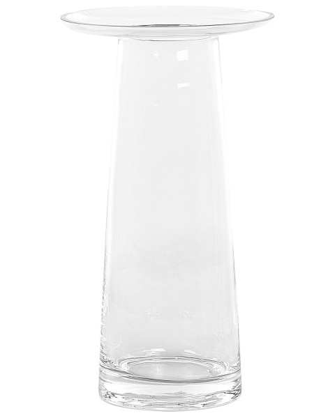 Wazon na kwiaty ozdobny szklany 26cm transparentny 124689