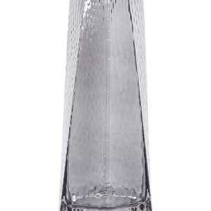 Wazon na kwiaty ozdobny szklany 27 cm szary 124691 Wazon na kwiaty ozdobny szklany 27 cm szary 124691