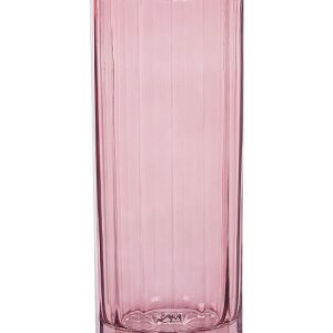 Wazon na kwiaty ozdobny szklany 30 cm różowy 124688 Wazon na kwiaty ozdobny szklany 30 cm różowy 124688