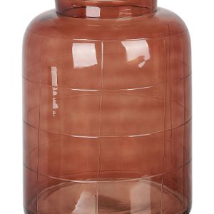 Wazon na kwiaty ozdobny szklany 35 cm brązowy 124602 Wazon na kwiaty ozdobny szklany 35 cm brązowy 124602