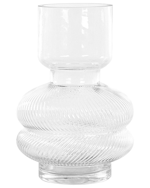 Wazon na kwiaty szklany 24 cm przezroczysty 124586