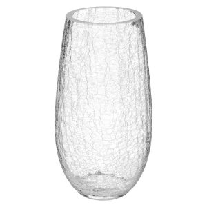 Wazon na kwiaty z motywem spękanego szkła, Ø 14 cm 756488 Wazon na kwiaty z motywem spękanego szkła, Ø 14 cm 756488