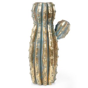 Wazon na kwiaty złoty kaktus 41,5 cm 178044 Wazon na kwiaty złoty kaktus 41,5 cm 178044