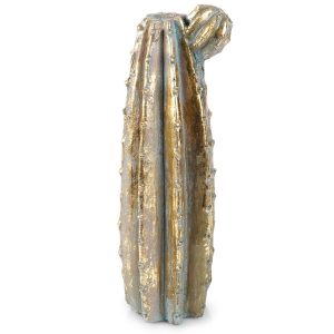 Wazon na kwiaty złoty kaktus 47,5 cm 178045 Wazon na kwiaty złoty kaktus 47,5 cm 178045