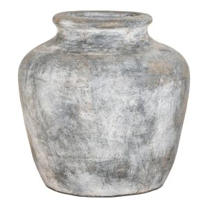 WAZON Santo Z CERAMICZNEJ TERAKOTY szary jasny surowy design 652333