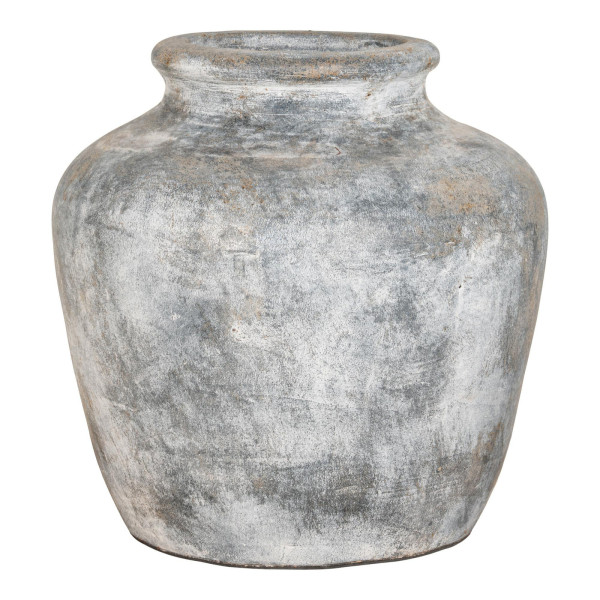 WAZON Santo Z CERAMICZNEJ TERAKOTY szary jasny surowy design 652333